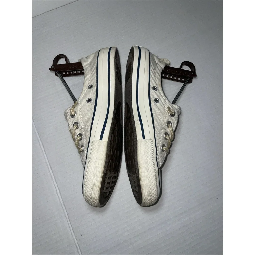 Converse All Star Shoreline Slip On White Sneaker Rope Laces Womens Size 7.5 - Picture 4 of 8